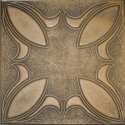 R 16 Styrofoam Ceiling Tile 20x20 - Antique Brass - Ceiling Tile