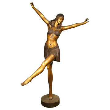 Costumed Dancer A, Bronze Sculpture