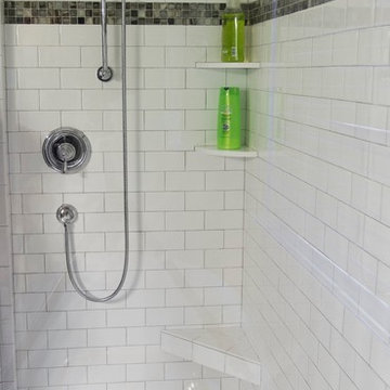 Throwback Vintage Retro Master Bathroom Remodel Cary NC