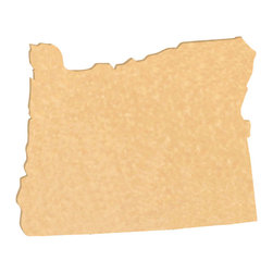 CuttingBoards.net - State Shaped Cutting Boards, Brown Richlite, Oregon - Cutting Boards