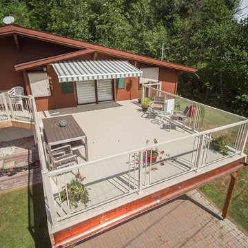 Upper level decking & glass railing