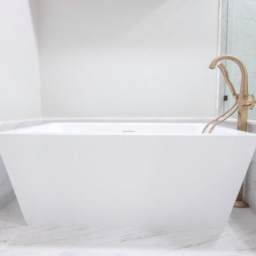Contemporary Bohemian Primary Bath + Closet Remodel Overland Park, KS