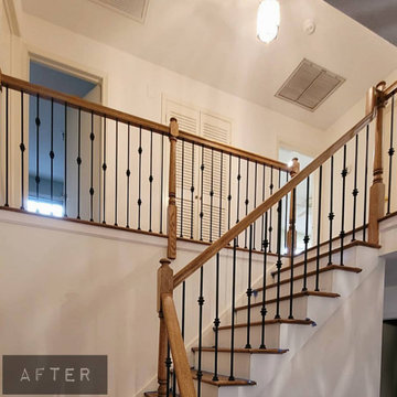 Custom Railing Design - Before and After - Nutmeg Stain by DuraSeal