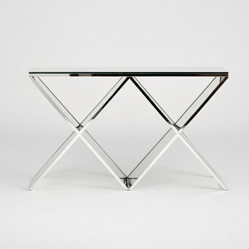 Modern Acrylic Console in Minimalist Living Room