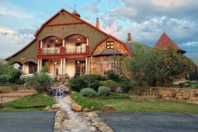 Example of a huge classic home design design in Dallas