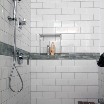 White Subway Tile Shower