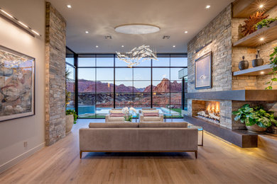 Inspiration for a contemporary home design remodel in Salt Lake City