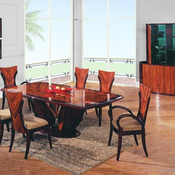 High Gloss Finished 7 Pcs Dining Set - Dining Sets