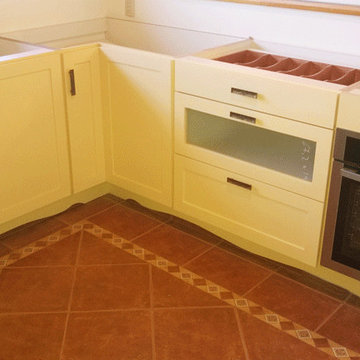 Cocina con replanes