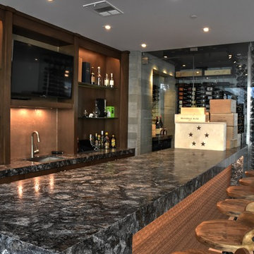 Corona Del Mar Newport Beach Glass Modern Contemporary Custom Wine Cellar