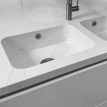 Kitchen Studio Island - Silestone Integrity Due L SInks