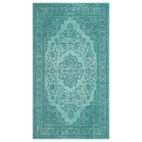 Safavieh Classic Vintage Collection CLV121 Rug, Aqua, 4' X 6'