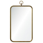 Renwil - Coburg Mirror - This classic Victorian mirror features a handsome brass finish. This piece would look amazing in a Transitional-style home. This wall mirror makes a grand statement in a living room, bedroom or entryway.