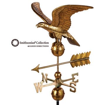 Smithsonian Eagle Weathervane, Pure Copper With Golden Leaf Finish by Good Dire