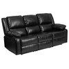 Black Leather Recliner Sofa