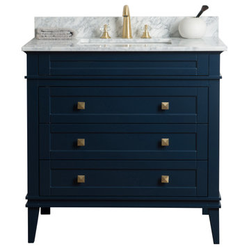 36 Inch Solid Wood Sink Vanity With Without Faucet