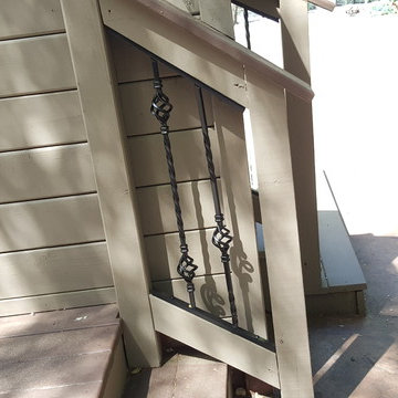Baluster restoration on back porch and pario