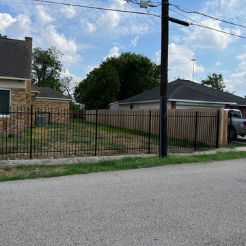 Iron Gate, Fence, and Pedestrian Gate