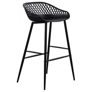 Piazza Outdoor Barstool Black - Set Of Two