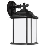Sea Gull Lighting - Sea Gull Lighting 84531-746 Kent - 9.5" One Light Outdoor Wall Lantern - Kent outdoor lighting fixtures by Sea Gull LightinKent 9.5" One Light  Oxford Bronze Satin  *UL: Suitable for wet locations Energy Star Qualified: n/a ADA Certified: n/a  *Number of Lights: Lamp: 1-*Wattage:100w A19 Medium Base bulb(s) *Bulb Included:No *Bulb Type:A19 Medium Base *Finish Type:Oxford Bronze