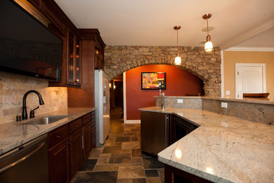 Inspiration for a contemporary basement remodel in Other