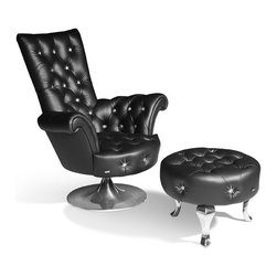 Pompadour Swivel Chair - Armchairs And Accent Chairs