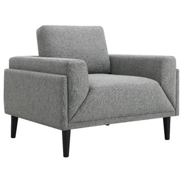 Coaster Rilynn Upholstered Fabric Chair with Track Arms in Gray