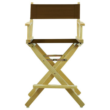 24" Director's Chair Natural Frame, Brown Canvas