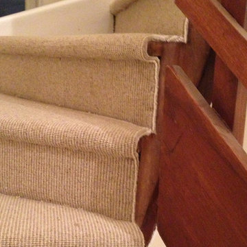 Beige Carpet to Stairs and Landings in South London Residence