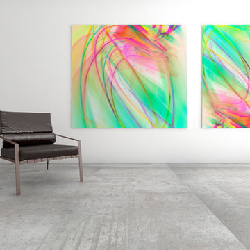 Colorful Abstract Art Split Panel