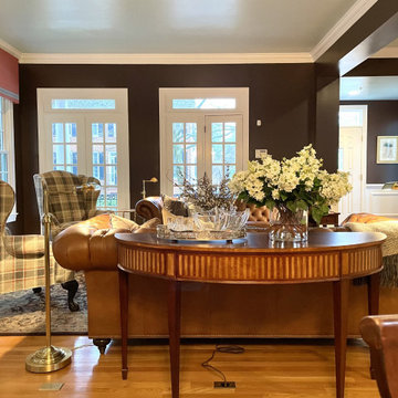Formal entertaining, a traditional inspired living room.