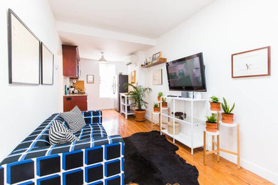 Eclectic living room photo in New York