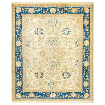 Asher, One-of-a-Kind Hand-Knotted Area Rug, Ivory, 8'1"x9'10"