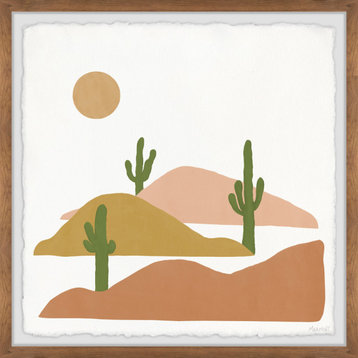 "Cactus Mounds" Framed Painting Print, 12x12