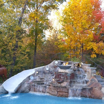 Caribbean Steampunk Backyard Swimming Pool by Legendary Escapes