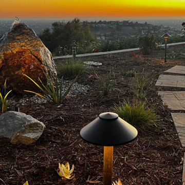 Xeriscape & Native Garden with Waterfall
