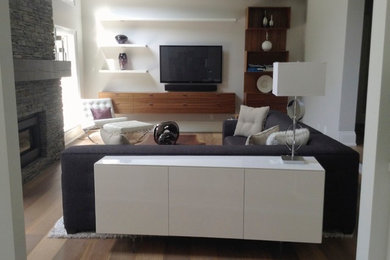 Inspiration for a contemporary family room remodel in Toronto