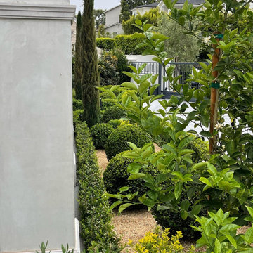Brentwood Modern Mediterranean Motor Court & Front Entry
