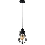 CWI Lighting - Tomaso 1 Light Down Mini Pendant with Black finish - This 1-Light Pendant From CWI Lighting Comes In A Black Finish.It measures 10" high. This light uses 1 Medium E26 bulb(s). Dry rated. Can be used in dry environments like living rooms or bedrooms.Comes with 72" of wire  This light requires 1 ,  Watt Bulbs (Not Included) UL Certified.