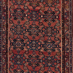 Persian Hamadan runner 2'9 X 13'4 - Area Rugs