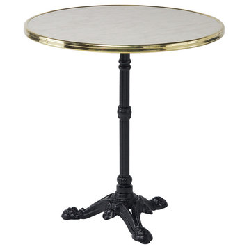 3-Prong Cast Iron Outdoor French Bistro Table Base - Black