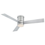 Modern Forms Fans - Modern Forms Axis Flush Mount Ceiling Fan, Titanium Silver - A simple, sophisticated smart fan that works seamlessly in transitional, minimalist and other modern environments, Axis is perfectly sized for medium-sized kitchens, bedrooms and living rooms, and its wet-rated status and weather-resistant finish make it prime for outdoor use as well. Unleash the full potential of Axis with our Modern Forms app, which offers smart features like Adaptive Learning and Away Mode, and helps cut down on energy use by integrating with your smart thermostat.Modern Forms Fans pair with the smart home tech you know and love, including Google Assistant, Amazon Alexa, Samsung Smart Things, Nest, and Ecobee.Free app download: Sync with our exclusive Modern Forms app to control fan speed, use smart features like Adaptive Learning, create groups, and reduce energy costs. Optional battery operated RF remote is available (F-RC-WT).RF wall switch for local control included. Additional switches are available for 3 or 4 way setup (Part# F-WC-WT). Touch panel wall control with Modern Forms Fan App can be purchased separately (Part# F-TS-BK or -WT).Modern Forms Fans are made with incredibly efficient and completely silent DC motors and are up to 70% more efficient than traditional fans. Every fan is factory-balanced and sound tested to ensure each fan will never wobble, rattle or click.Integrated LED light powered by WAC Lighting, features smooth and continuous brightness control. An optional cover is included to conceal luminaire. Wet Location Listed for indoor or outdoor applications.