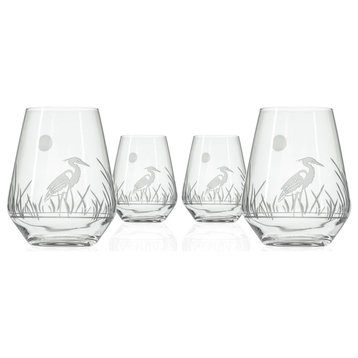 Heron Stemless Wine Glass 18oz | Set of 4