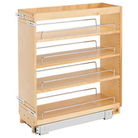 Wood Base Cabinet Pull Out Organizer, 8"