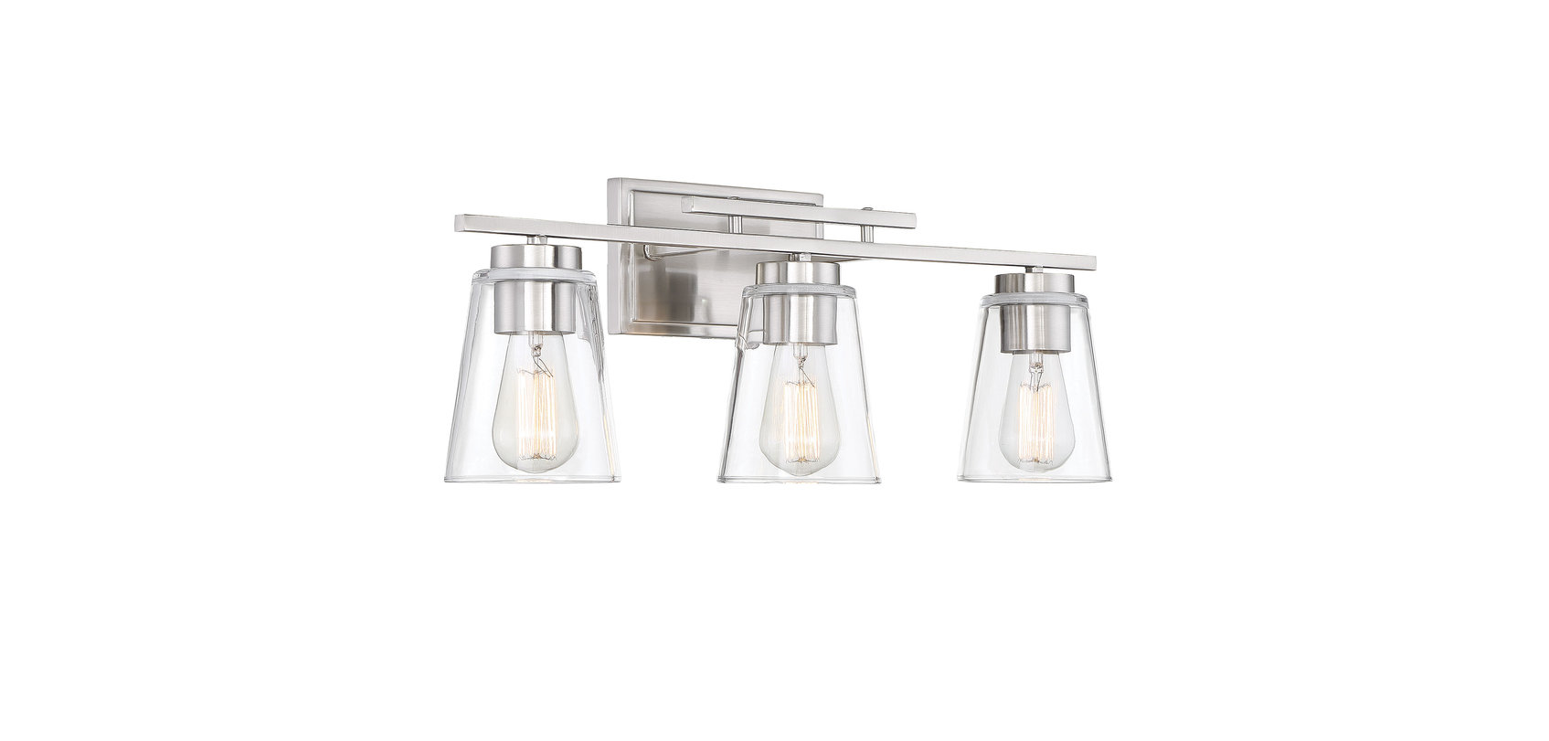 Calhoun Vanity Fixture, Satin Nickel, 3-Light