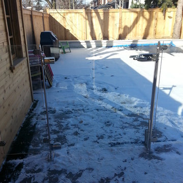 Glass and stainless steel railings