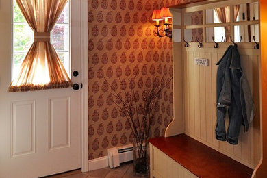Inspiration for a mid-sized timeless entryway remodel in Boston