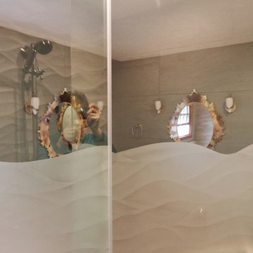 Porcelanosa Ona Wave tile Master Bath