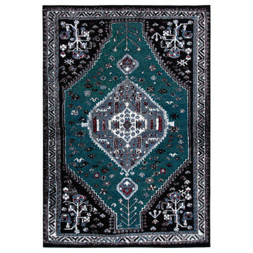 Safavieh Vintage Hamadan Vth201Y Traditional Rug, Green and Black, 4'0"x6'0"