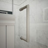 DreamLine Unidoor Plus 34-34.5"W Frameless Hinged Shower Door in Brushed Nickel